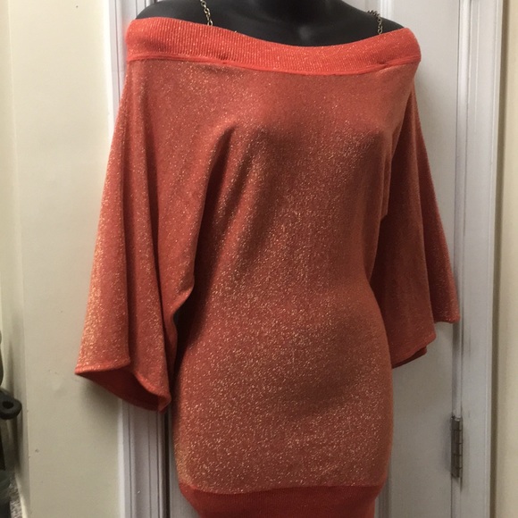 bebe Rust Sequence Chain Strap Mini Dress 3/4 Bell Sleeves Sz XS New - Picture 1 of 7
